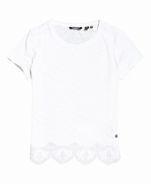 Superdry Morocco Lace Hem Női Pólók Fehér | EOWML9625